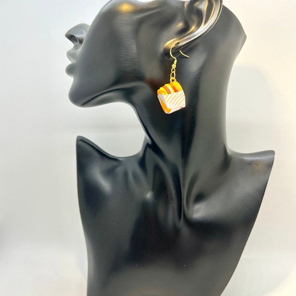 Breakfast Sandwich Earrings - Mini Brands Foodie Earrings - Bacon Sandwich - Picture 6 of 8
